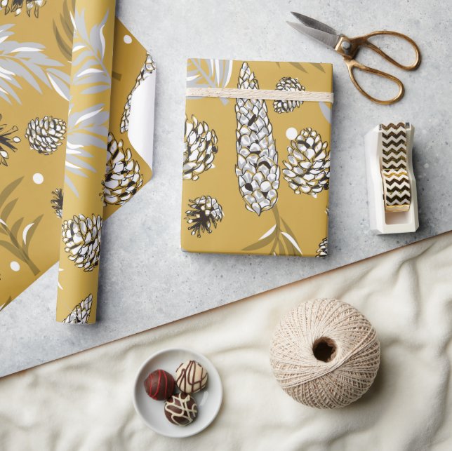 Christmas Pattern, Pine Snow 6 Wrapping Paper (Crafts)