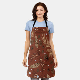 Christmas Pattern, Pine Snow 8 Apron