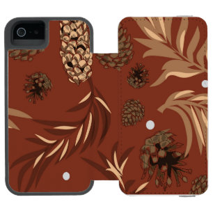 Christmas Pattern, Pine Snow 8 Incipio Watson™ iPhone 5 Wallet Case
