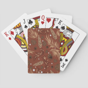 Christmas Pattern, Pine Snow 8 Playing Cards
