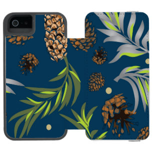 Christmas Pattern, Pine Snow 9 Incipio Watson™ iPhone 5 Wallet Case