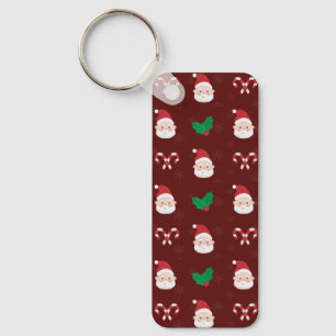 Christmas Pattern Rectangle Keychain