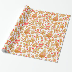 Christmas Pattern-Santa Claus Tree Rudolph Snowman Wrapping Paper