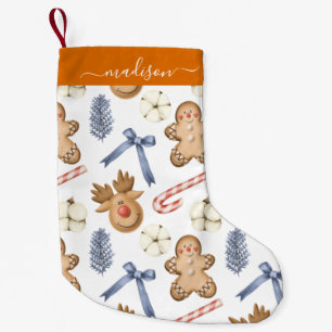 Christmas pattern small christmas stocking