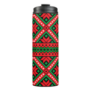 Christmas Pattern Snowflake Thermal Tumbler