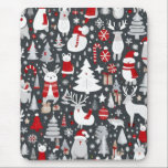 Christmas pattern snowman santa trees grey decor mouse pad<br><div class="desc">Christmas decor snowman Christmas trees Christmas ornaments lovely snowmen lovely cute Christmas pattern looks great for the holiday season for gifting and and room decor. Great on gift wrapping paper gift boxes gift wrapping sheets. Lovely design for home decor ornaments Christmas tree decor cute design for anything you need about...</div>