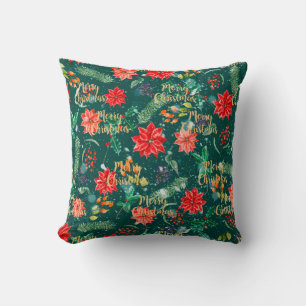Christmas pattern throw pillow