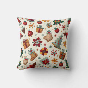 Christmas Pattern Throw Pillow