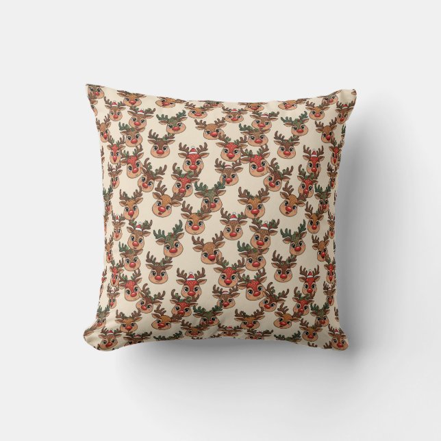 Christmas Pattern Throw Pillow (Front)