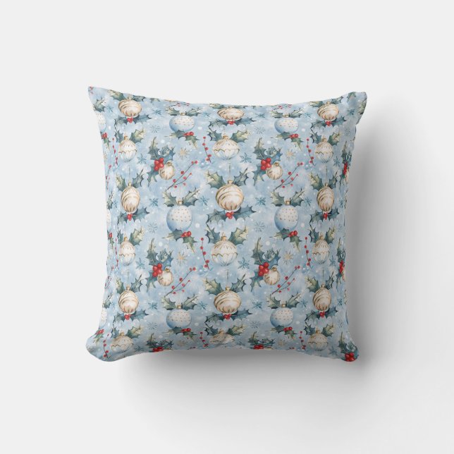 Christmas Pattern Throw Pillow (Front)