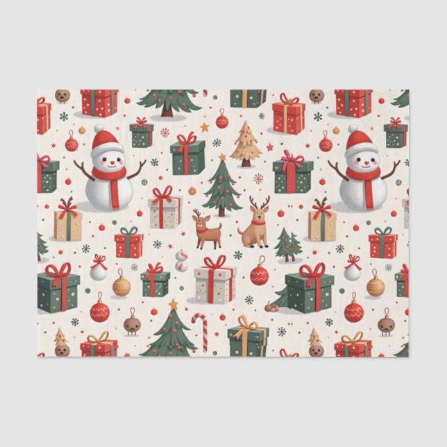 Christmas Pattern Tissue Paper (Front)