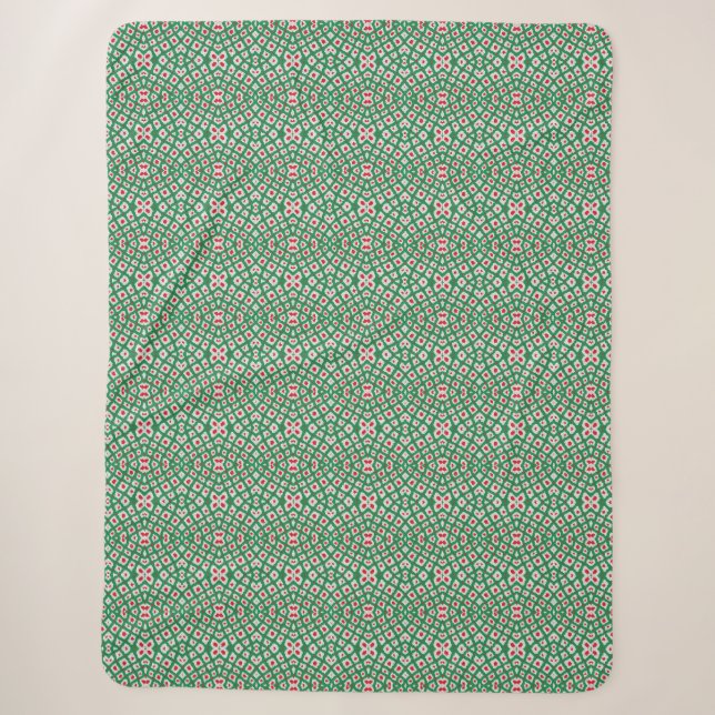 Christmas Pattern Winter Sherpa Blanket (Front)