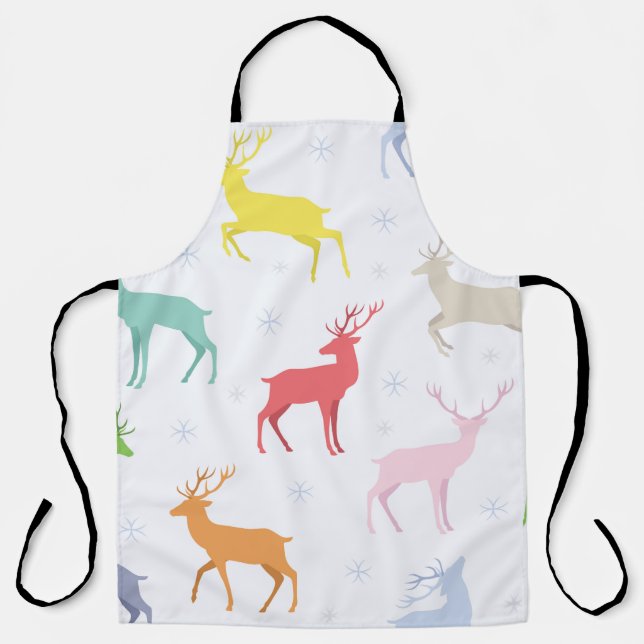 Christmas pattern with deersreindeer,deer,pattern, apron (Front)