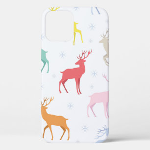 Christmas pattern with deersreindeer,deer,pattern, iPhone 12 case