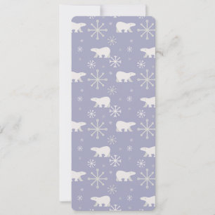 Christmas pattern with polar bears and snowflakes card