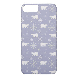 Christmas pattern with polar bears and snowflakes Case-Mate iPhone case