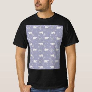 Christmas pattern with polar bears and snowflakes T-Shirt