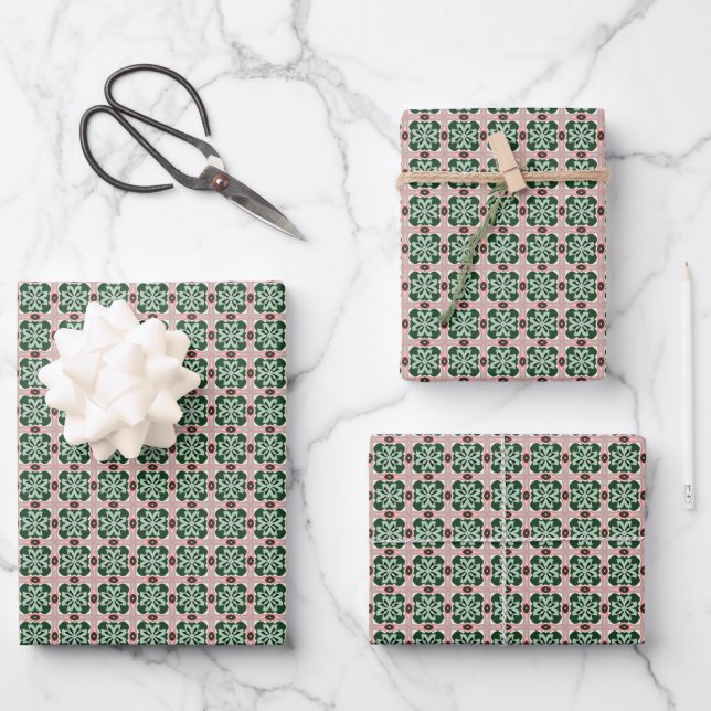 Christmas Pattern Wrapping Paper Sheet (Front)