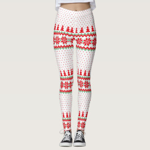 Christmas Pattern Xmas Leggings, Christmas Outfit Leggings