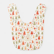 Christmas patterned baby bib