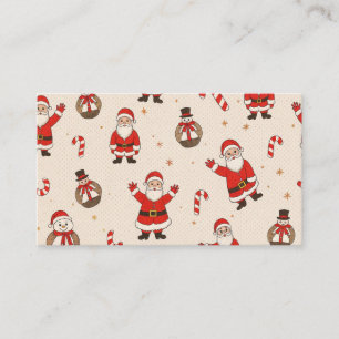 christmas patterns business card