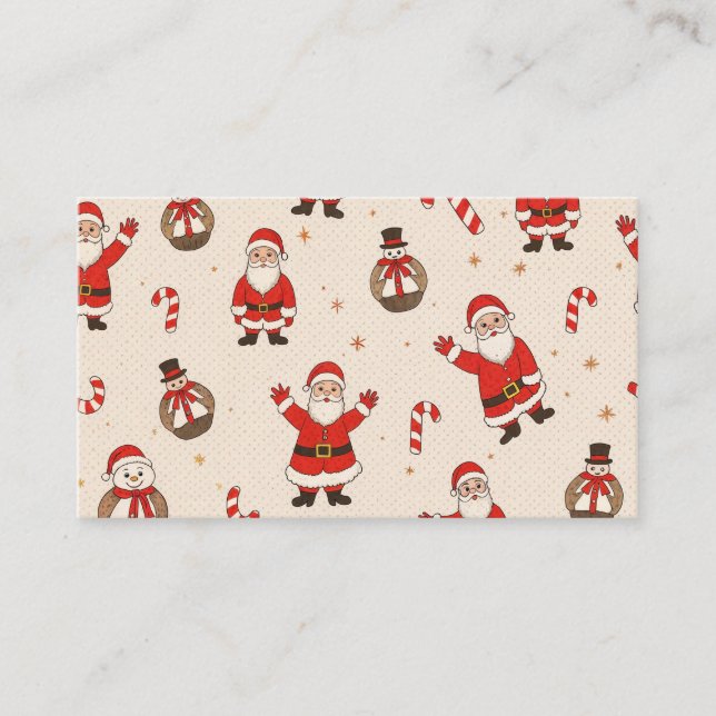 christmas patterns business card (Front)