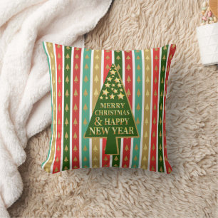 Christmas Patterns - Elegant and Chic tree design Throw Pillow