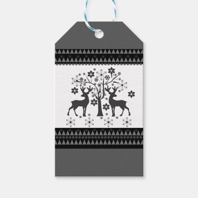 Christmas patterns gift tags (Front)