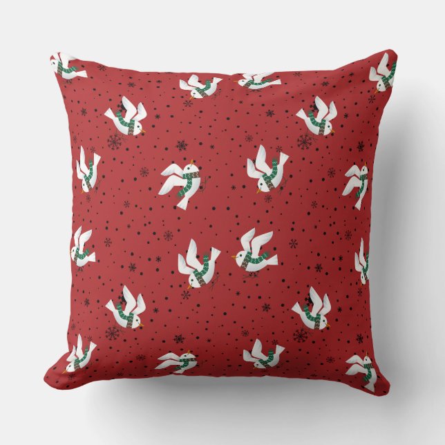 Christmas Patterns Happy New Year 2025; Throw Pillow (Front)