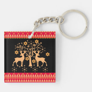 Christmas patterns keychain