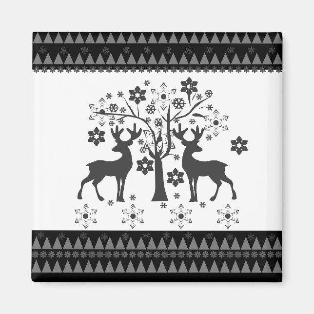 Christmas patterns magnet (Front)