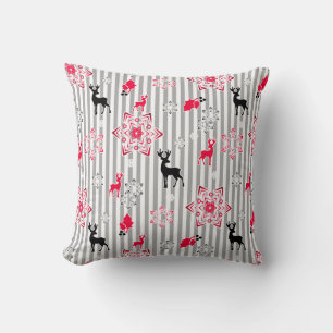 Christmas patterns throw pillow