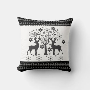 Christmas patterns throw pillow