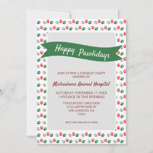 Christmas Paws Invitation