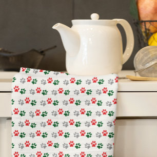 Christmas Paws Kitchen Towel