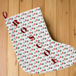 Christmas Paws Large Christmas Stocking