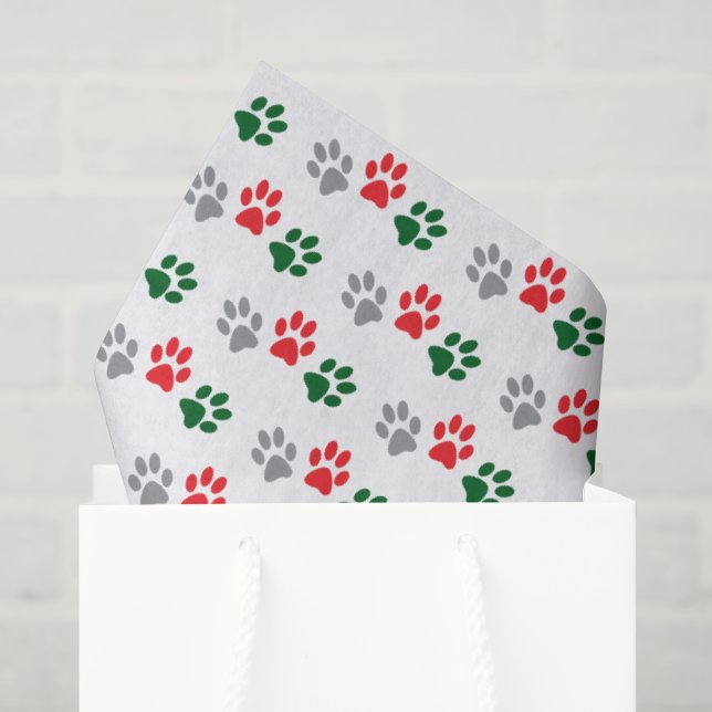 Christmas Paws Tissue Paper (Gift Bag)