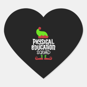 Christmas PE Teacher-physical education  Heart Sticker
