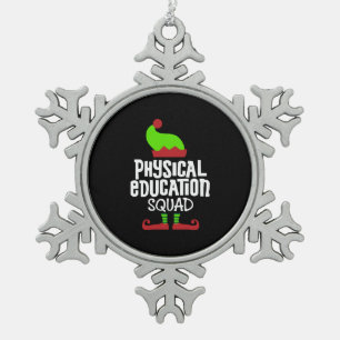Christmas PE Teacher-physical education Snowflake Pewter Christmas Ornament
