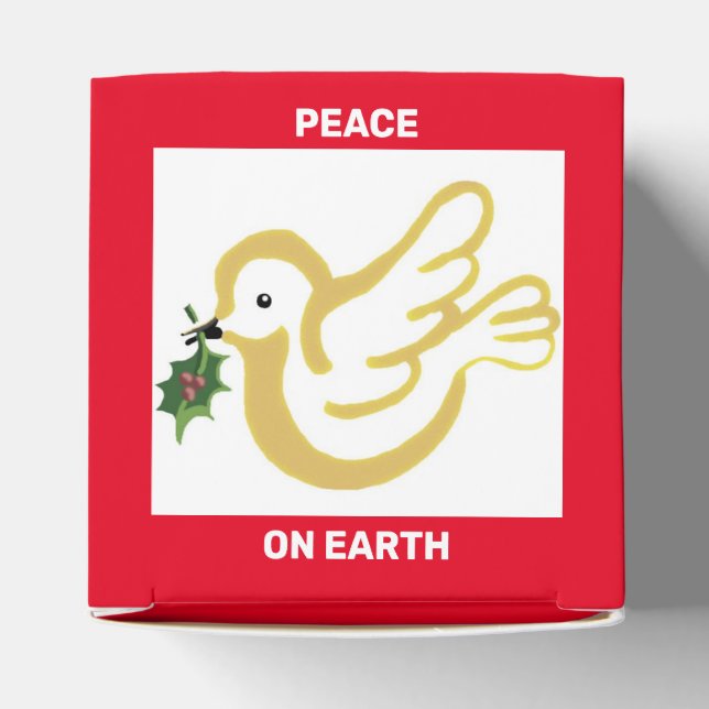 Christmas peace doves favor box (Top)