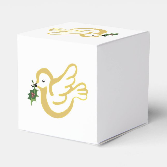 Christmas peace doves favor box (Back Side)