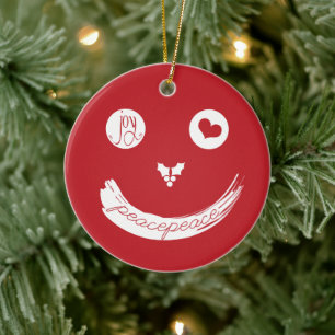 Christmas Peace Love Joy Photo Ornament