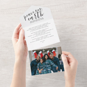 Christmas Peace on Earth Personalized Holiday Card