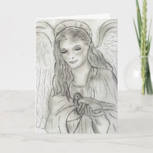 Christmas Peaceful Angel Holiday Card