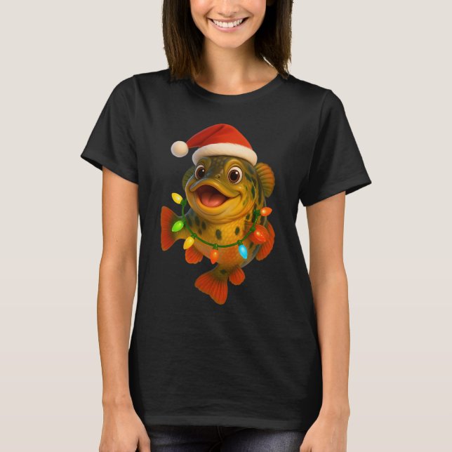 Christmas Peacock Bass T-Shirt (Front)