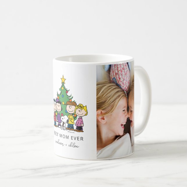 Christmas Peanuts | Best Mom Ever Photo Coffee Mug (Front Right)