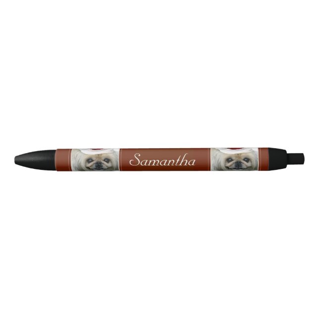 Christmas Pekingese personalized pen (Front)