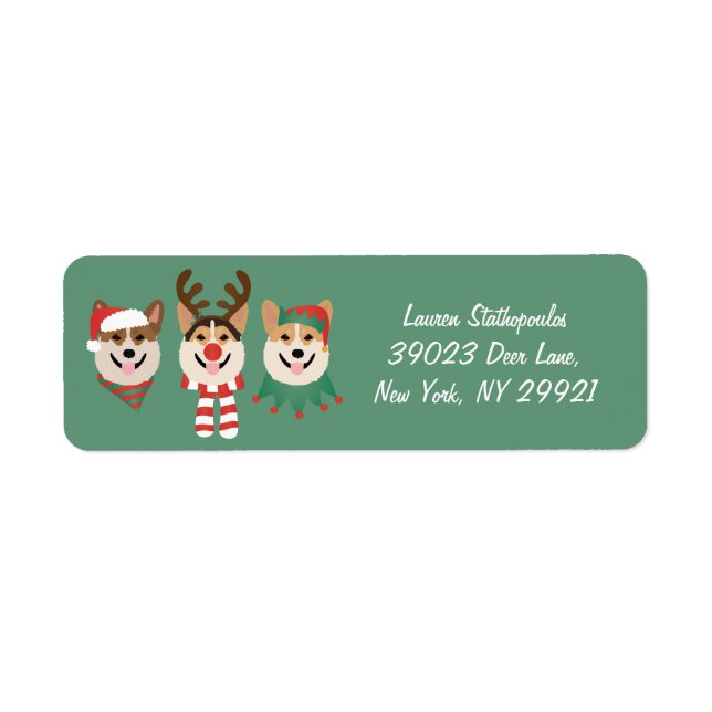 Christmas Pembroke Welsh Corgi Dogs (Front)