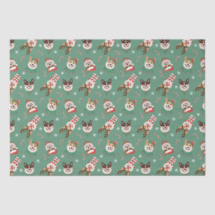 Christmas Pembroke Welsh Corgi Dogs Tissue Paper