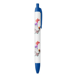 Christmas Pen Gift Gnome with Bike and Gifts